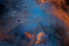 走鸡星云的恒星与云球