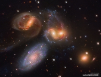 哈勃望远镜拍摄的斯蒂芬五重星系