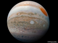 朱诺号拍摄到形似大理石的木星